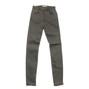 ZARA High Waist Washed Out Gray Grey Skinny Jeans Size 2 Stretch Denim